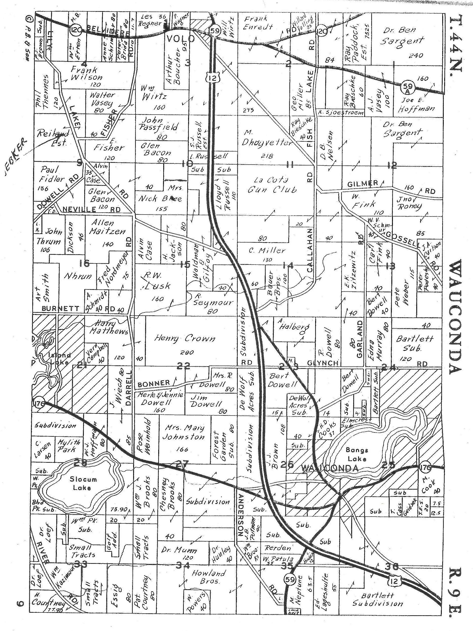 Historical Maps Wauconda Township Historical Society